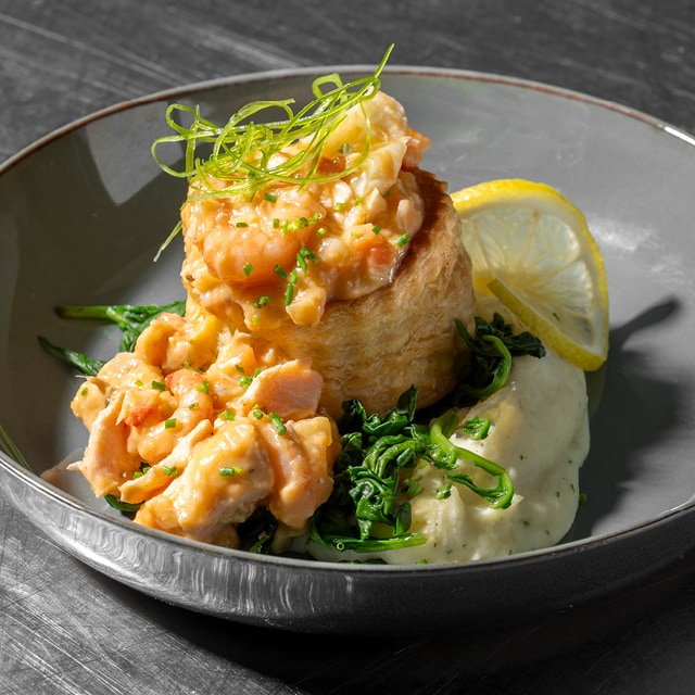 Vol-au-vent van Noordzeevis